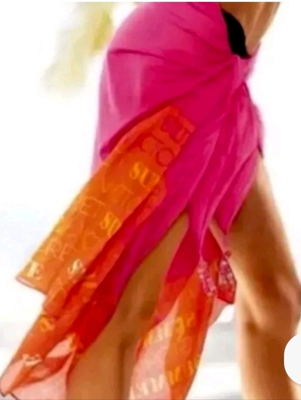 Victoria's Secret Pink and Orange Beach Sarong Wrap